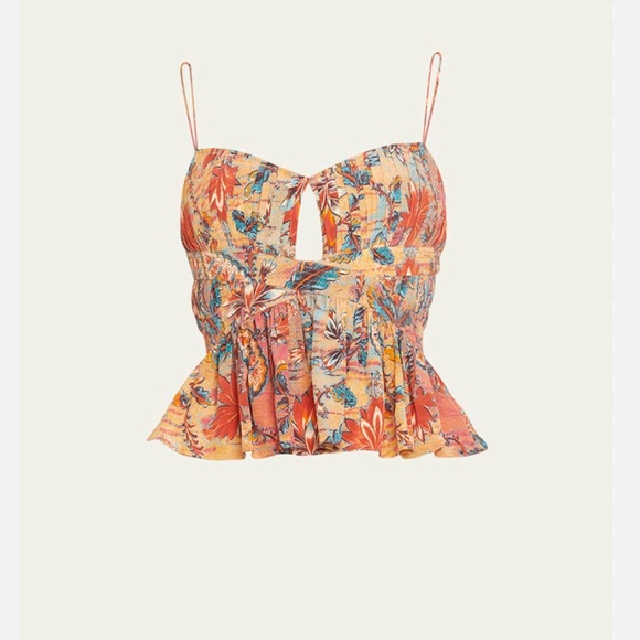 Ulla Johnson Tops - Ulla Johnson Floral Silk Cut Out Top - Multicolor Blouse size 8